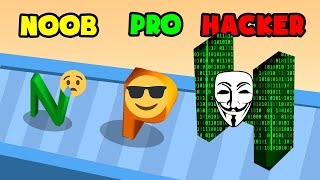 Type Spin Gameplay - NOOB vs PRO vs HACKER (iOS/Android) screenshot 5