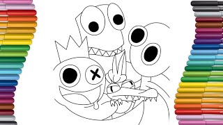 RAINBOW FRIENDS Coloring Pages / Color all the bosses + Ending Chapter  24 / NCS MUSIC