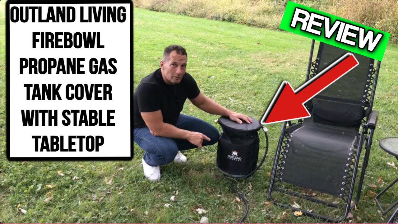 Outland Living Firebowl UV and Weather Resistant 740 Propane Gas Tank Cover with Stable Tabletop