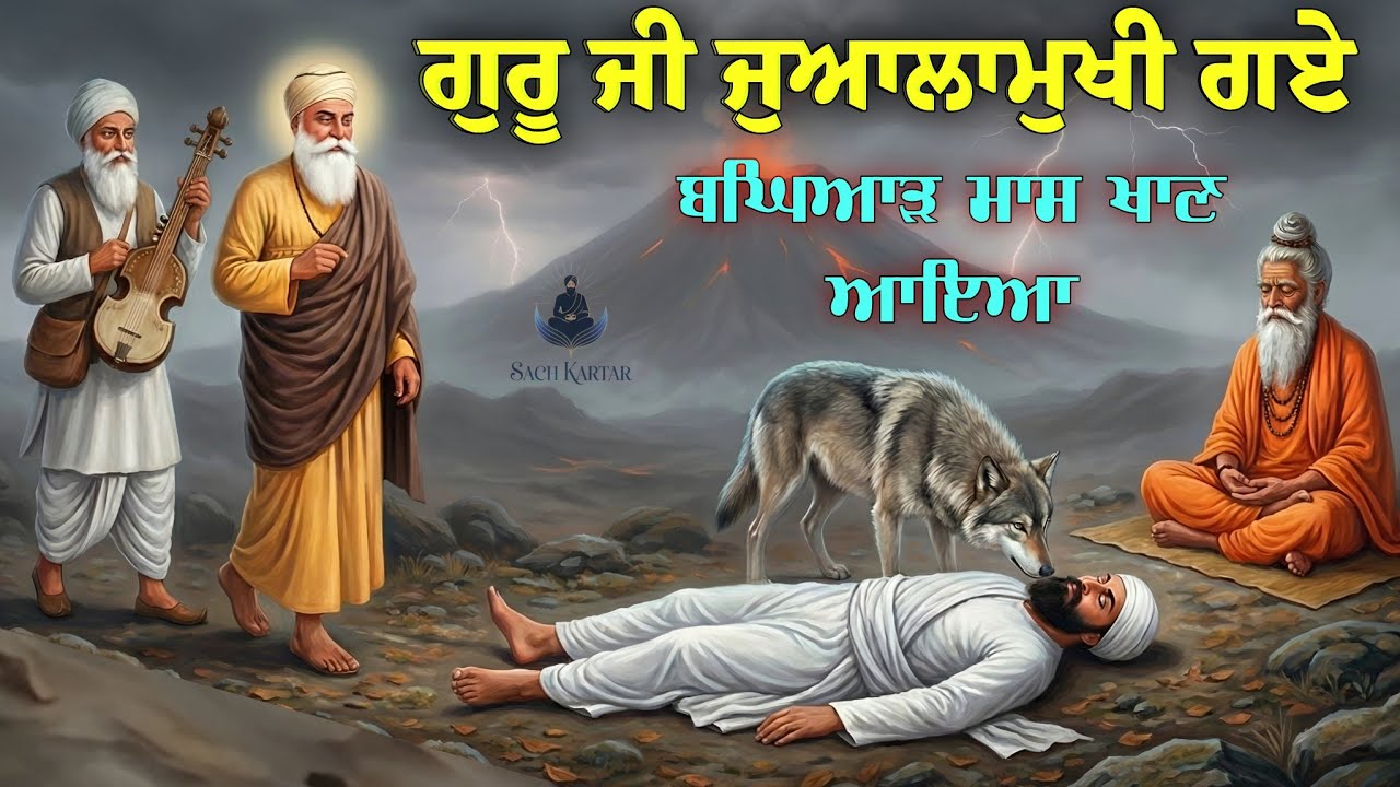 ਜਦੋਂ ਗੁਰੂ ਜੀ ਜੁਆਲਾਮੁਖੀ ਨੂੰ ਗਏ || ਬਘਿਆੜ ਮਾਸ ਖਾਣ ਆਇਆ || Guru Nanak Dev Ji Sakhi || Sach Kartar
