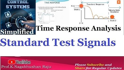 Standard Test Signals | Time Response Analysis | Control Systems Symplified