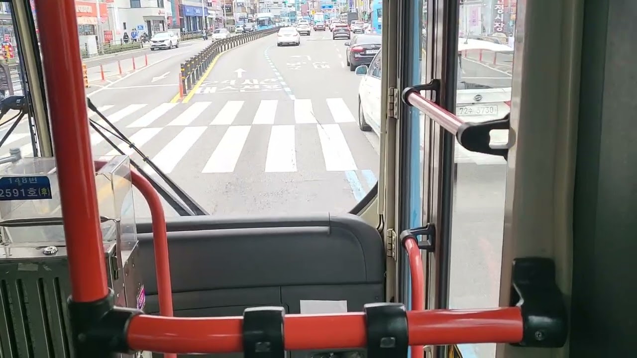 낙민역.동래고등학교~동래럭기APT 구간영상 (주) 삼신교통 148번 버스