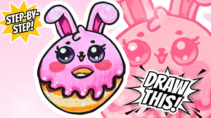 How to Draw a Cute Bunny Donut - Easy Posca Marker Tutorial + Free Coloring Page