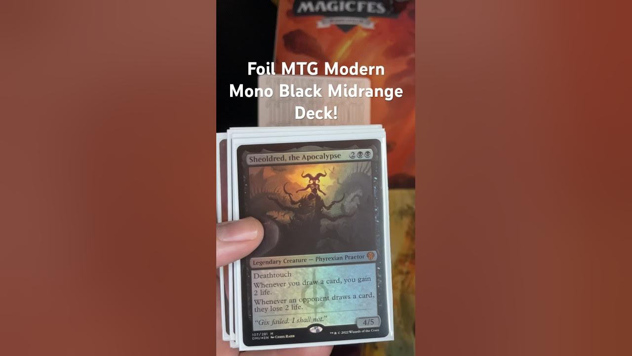 Foil MTG Modern Mono Black Midrange Deck! 