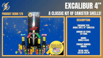 Excalibur 4” Canister Shells by World-Class Fireworks