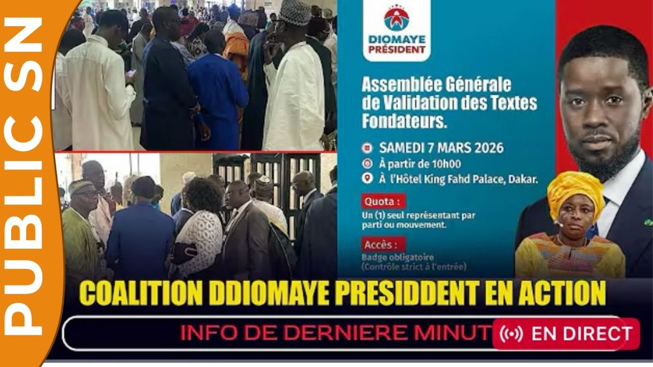 🚨Direct : Assemblée générale de la coalition Diomaye President ,