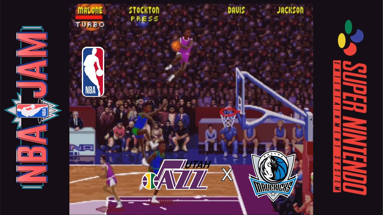 NBA Jam - Tournament Edition (SNES) - 1st Match: Utah Jazz x Dallas Mavericks