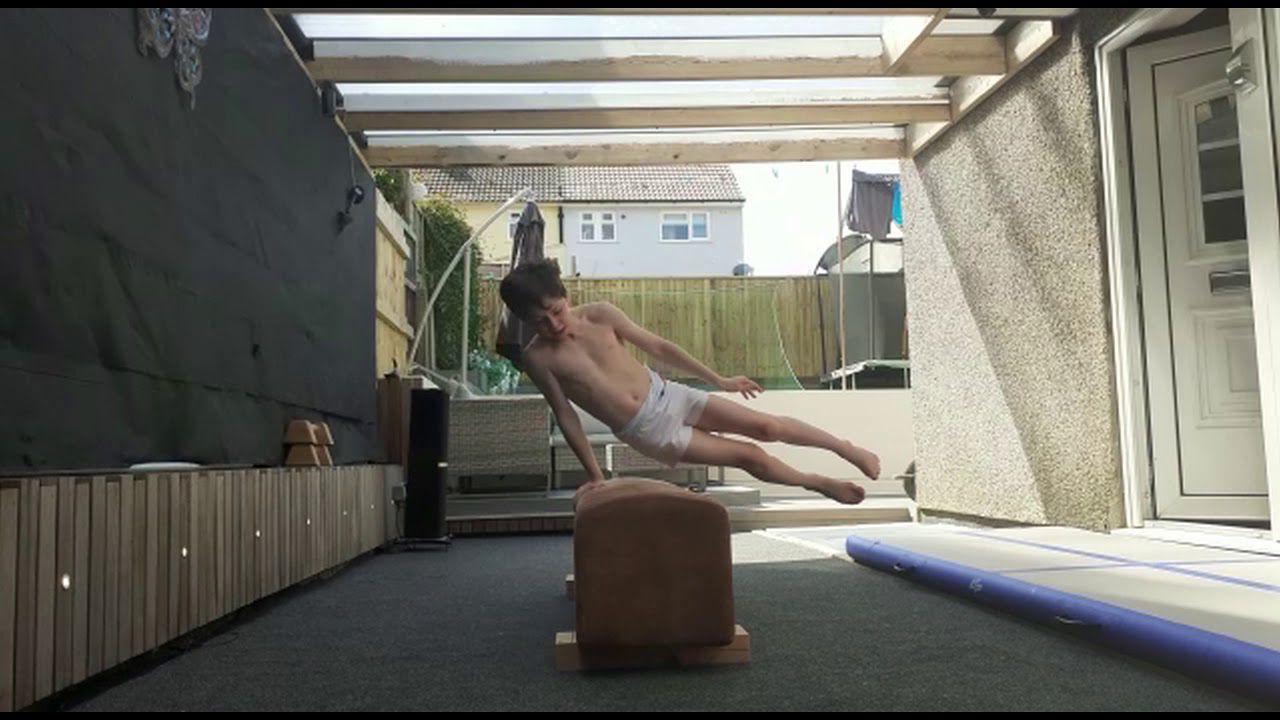 11 Year Old Boy Gymnast: Riley Simmonds Training - Working on Pommel Horse
