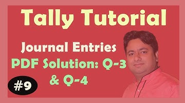 PDF Solution Q3/Q4 – Cash Bank Book Entry in Tally ERP 9 in hindi | Learn Tally ERP 9 by Manoj Sir