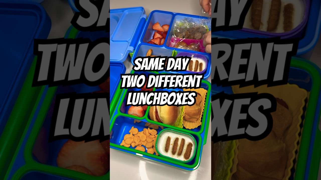 В один день два разных ланч-бокса для моих двух и четырехлетних детей #lunchboxidea #lunchboxidea...