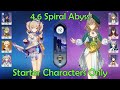 Starter Characters Only: 4.6 Spiral Abyss - Genshin Impact