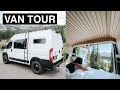 VAN TOUR - Self Converted ProMaster Van Converted to Beautiful Tiny Home on Wheels