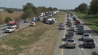 Scene: Crash causes major slow-downs on Route 283