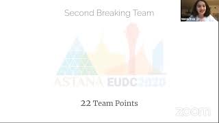 Astana EUDC 2020 - break announcement