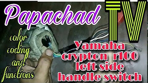 YAMAHA CRYPTON  R100 LEFT SIDE HANDLE SWITCH, HONEYWELL SWITCH COLOR CODING AND WIRING FUNCTION