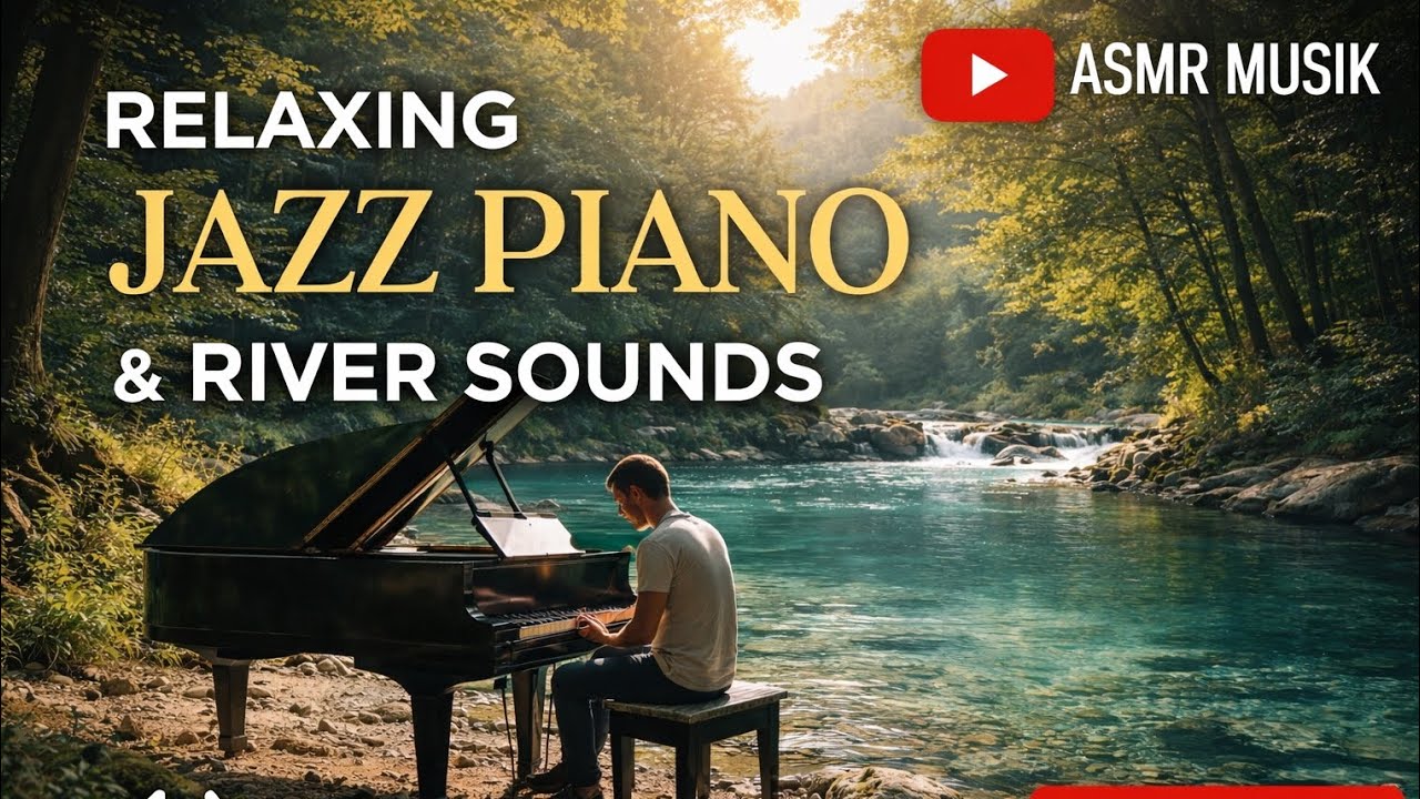 🎹 Relaxing Jazz Piano by the River 🌊 | ASMR Music for Sleep, Study & Relaxation