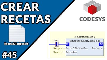 🔵✅CODESYS 3.5 - CREAR RECETAS Y GUARDARLAS COMO ARCHIVOS .TXT