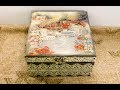 #62 lesson decoupage on wood tutorial - decoupage of wooden box for beginners