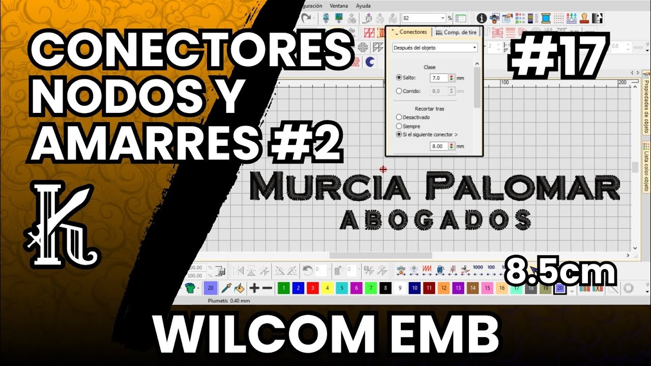 CONECTORES #2 (amarres y nodos) en Wilcom.