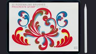 Procreate Rosemaling Brushes screenshot 5