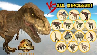 PROLOGUE Trex  vs All Units Dinosaurs (1 vs 1) with HP Bar