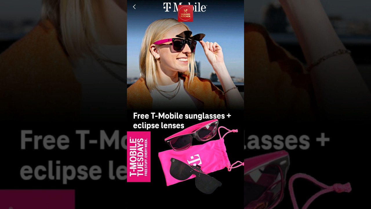 T-mobile Tuesday Sun glasses w/ Eclipse Lens - YouTube display picture 3