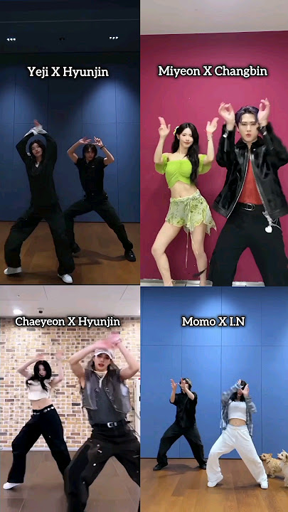 #straykids chk chk boom challenge with female idols😱😳#yeji #miyeon #twice #itzy #gidle #shorts