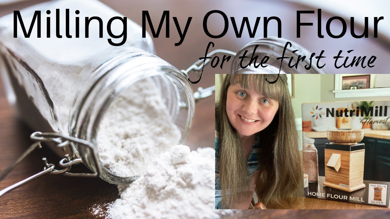 Milling My Own Flour for the FIRST TIME! NutriMill Harvest Grain Mill