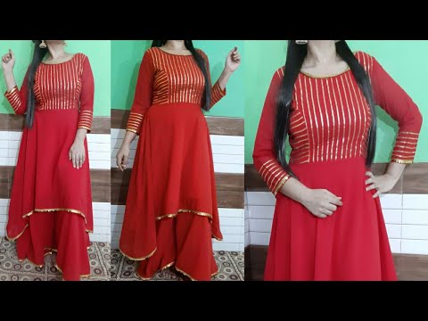 Frock style kurti design (part-1)|| Designer कुर्ती बनाने का आसान तरीका  (Diljeet) - YouTube