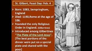St. Gilbert, the Saint for the Poor