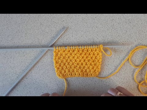 For Beginners, How To Knit Double Moss Stitch UK, Seed Stitch US, Sheila's Knitting Tips
