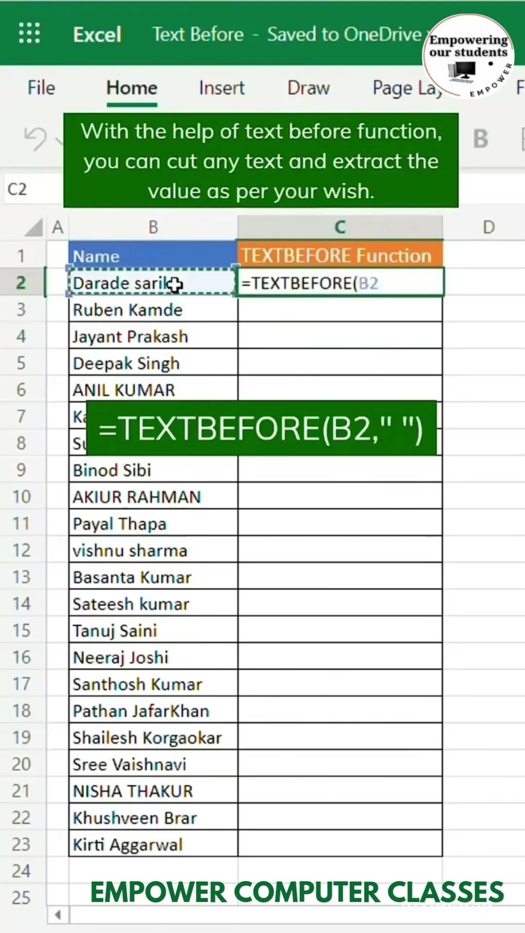 Text before function microsoft excel follow for more microsoft