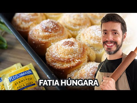 FATIA HÚNGARA - Receita de pão doce de coco com miolo molhadinho