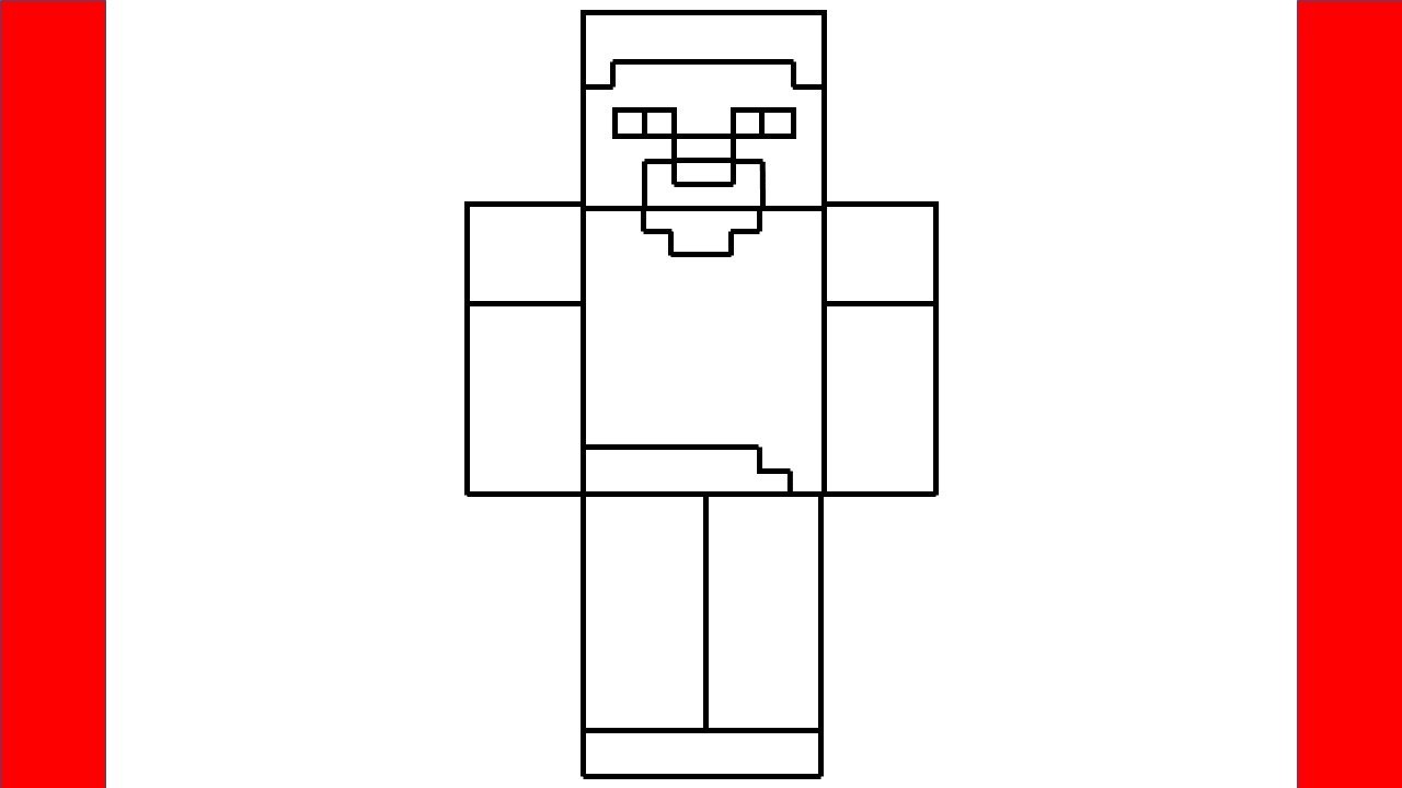 How To Draw Steve From Minecraft - Step by Step Drawing - YouTube