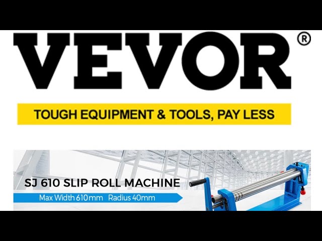 VEVOR SJ 300 Slip Roll Machine Metal Sheet Mild Steel Crank Handle & 2  Thickness Adjustment Pins Manual Sheet Metal Bender Tool for Metal Bending
