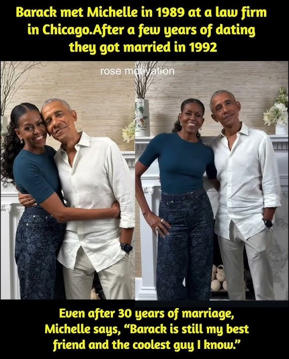 Barack met Michelle in 1989 at a law firm in Chicago.After a few years of dating they got married in
