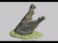 Crocodile leaping out of the water 3d print ready model