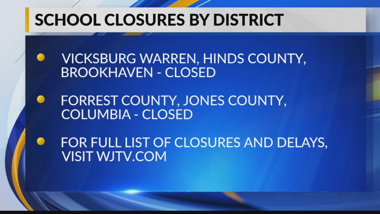 Jackson-area school closings for Monday, Jan. 28