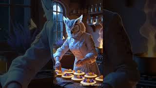 Owl Chef Crafts Enchanted Pastries That Glow in the Moonlight!