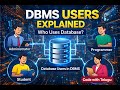 👉 Database Users in DBMS Explained in Telugu | Types of DBMS Users | Unit 1