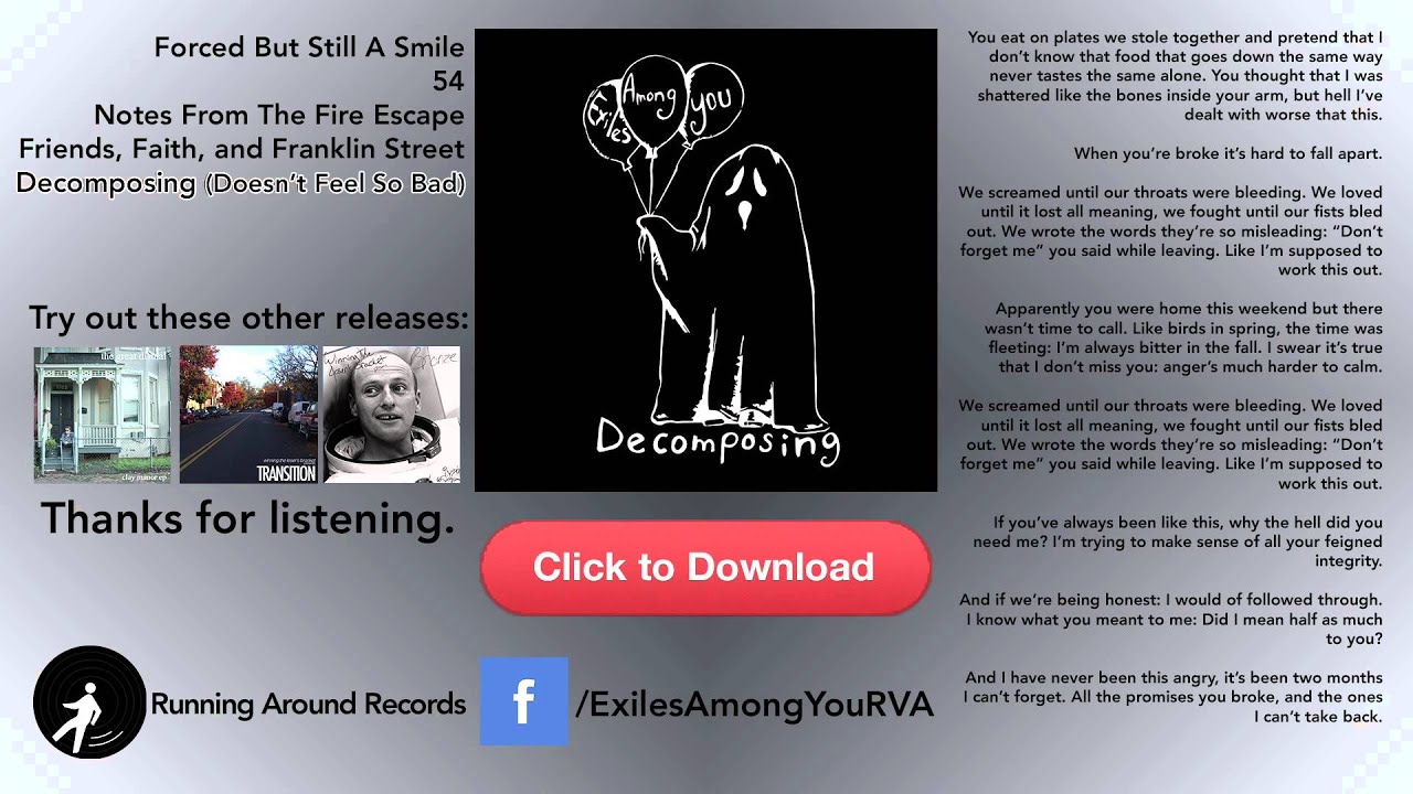 Decomposing (Doesn't Feel So Bad) - Exiles Among You - Decomposing - Video LP