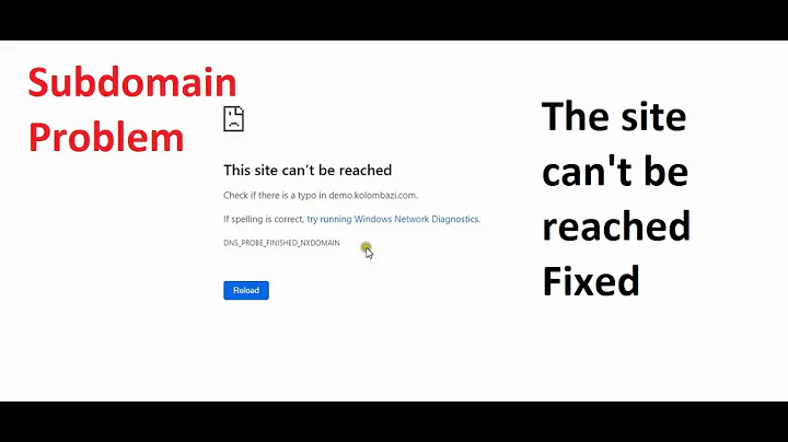 Subdomain not working | The site can't be reached | Cloudflare subdomain DNS settings