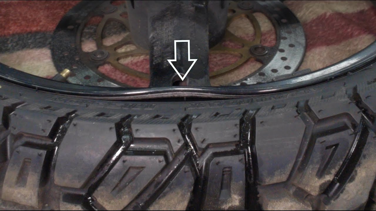 Motorcycle Bent Rim Repair attempt YouTube