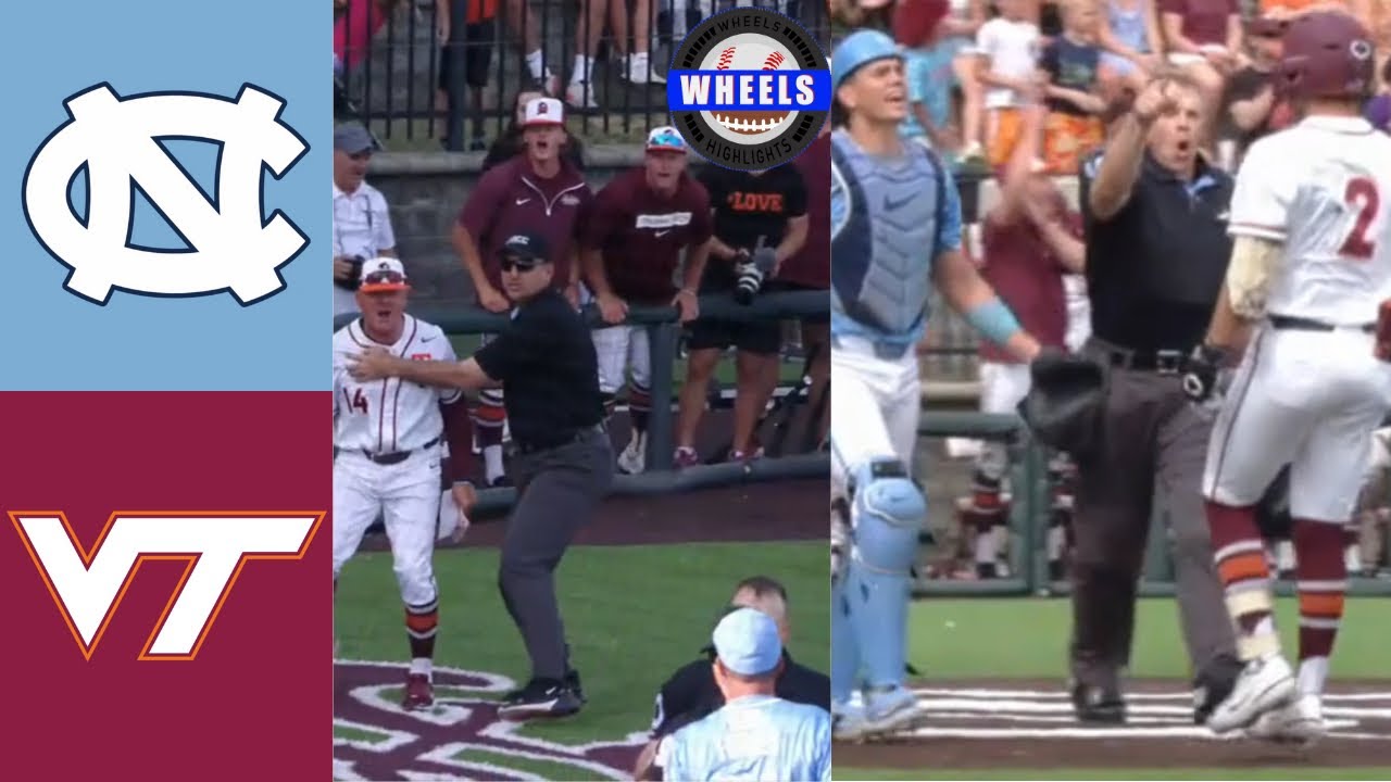 #12 North Carolina vs Virginia Tech (THINGS GOT HEATED!) | G2 | 2025 College Baseball Highlights