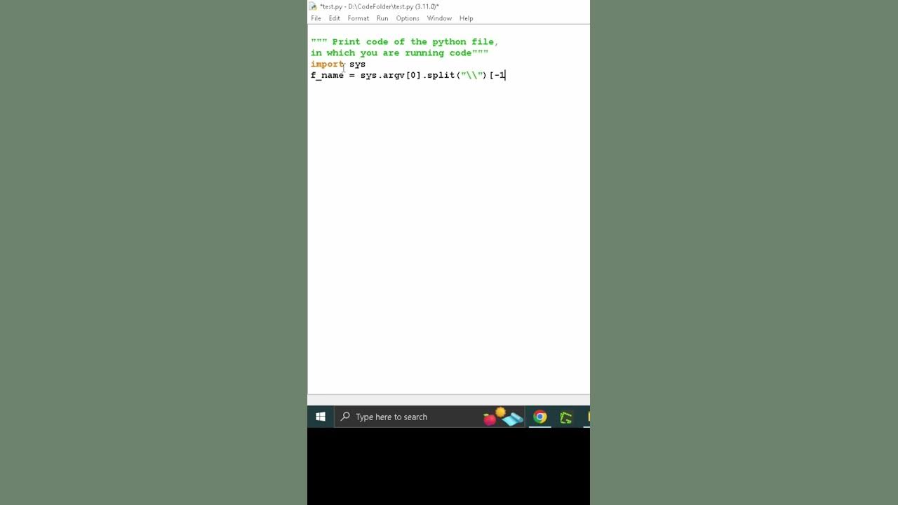 print running python file code on console #shorts - YouTube