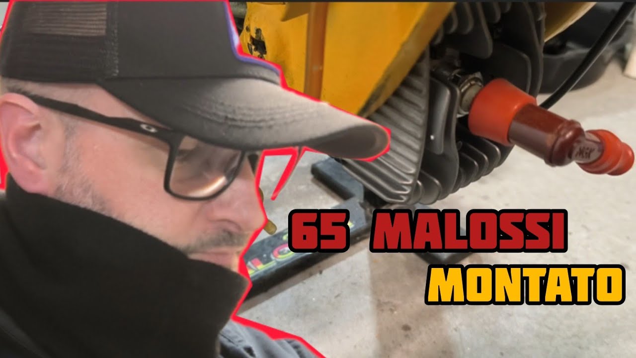 montaggio blocco Piaggio ciao con 65 Malossi