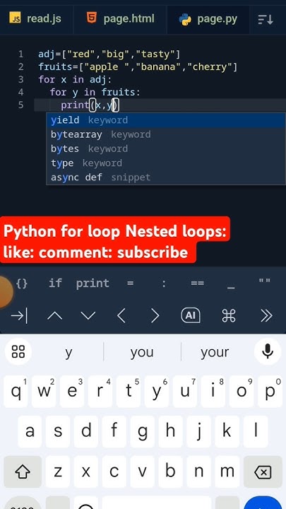 Python for loops Nested loops #shorts #python #for#loop #nestedloop # ...