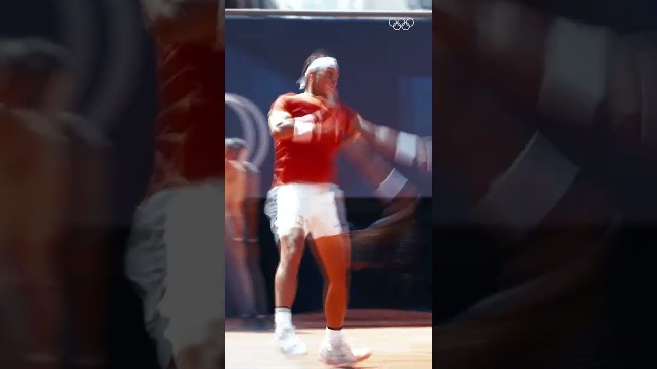 Rafa in action. ⚡️Rafael Nadal with relentless passion and intensity at #Paris2024. 🔥🎾#Olympics