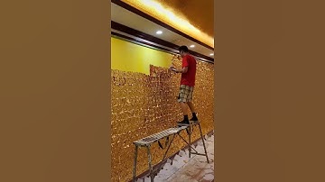 How to put gold leaf on a wall#shorts