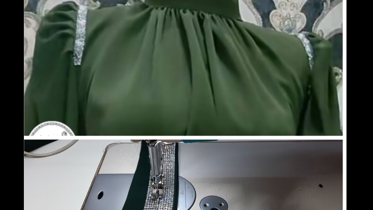 فصال فستان  نص ياخه وكسرات بالرقبة باسهل طريقه الجزء الأول